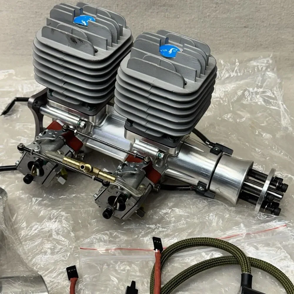 DLA116i2 116cc Inline Twin Gas RC Plane Engine W/muffler & Ignition - New
